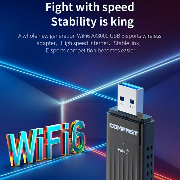 COMFAST CF-970AX 3000Mbps High Speed Dual Band Wireless Network Card WiFi6 USB Adapter - 4