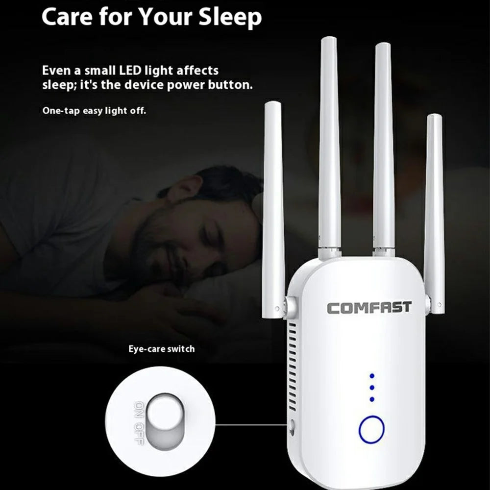 COMFAST CF-WR758AC Dual Band 1200M WiFi Repeater Signal Booster Range Extender - EU Plug - 2