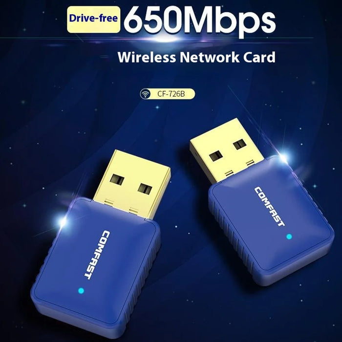 COMFAST CF-726B WiFi BT Adapter Dual Band 2.4G / 5.8G 350Mbps for Desktop / Laptop Plug and Play Wireless Network Card - 2