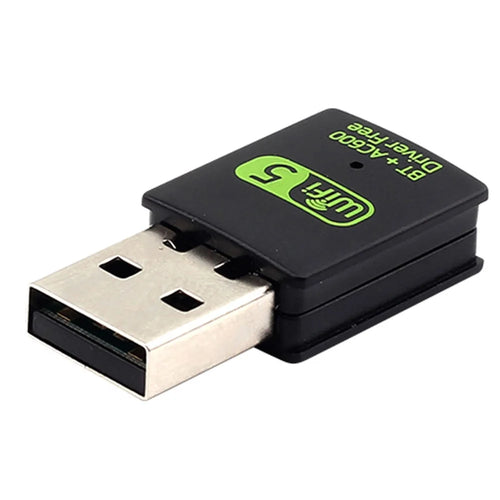 USB WiFi Bluetooth-compatible Adapter 600Mbps 2.4/5Ghz Dual Band Wireless Ethernet Receiver Mini USB WiFi Dongle for Desktop PC/Laptop - 1
