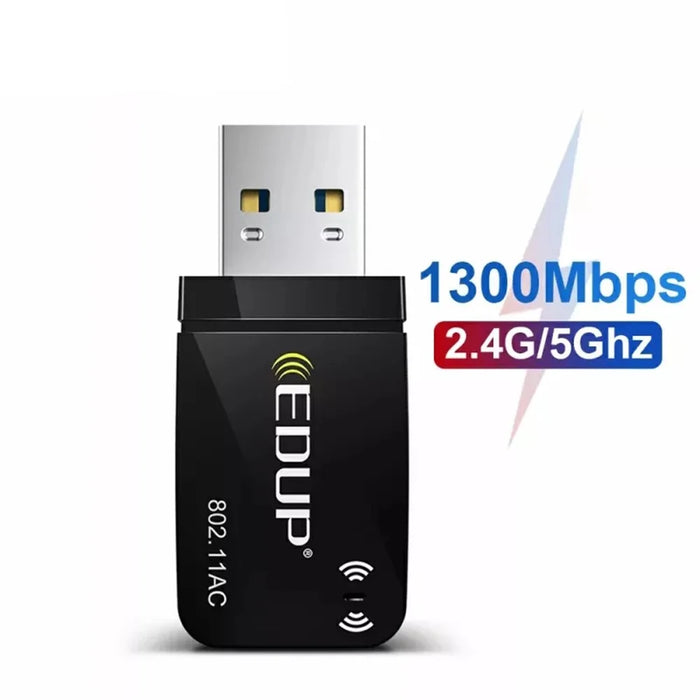EDUP EP-AC1689 1300Mbps Mini USB3.0 WiFi Adapter Network Card USB Dual Band 5.8G/2.4GHz Wireless Adapter for Desktop PC Laptop - 2