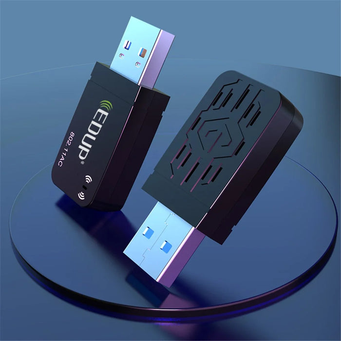 EDUP EP-AC1689 1300Mbps Mini USB3.0 WiFi Adapter Network Card USB Dual Band 5.8G/2.4GHz Wireless Adapter for Desktop PC Laptop - 3