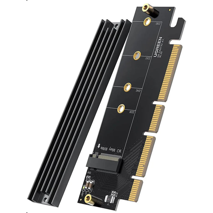 UGREEN 30715 NVMe PCIe Adapter PCle Gen4 x16 to M.2 Expansion Card M.2 SSD to PCIe 4.0 X16/X8/X4 Card with Heatsink M.2 PCIe Converter Compatible with Thunderbolt 3 - 1