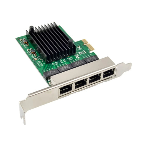 4 RJ45 Ports Gigabit Network Card PCI-E X1 Interface Ethernet LAN Adapter Card RTL8111F PCI-E Controller - 1