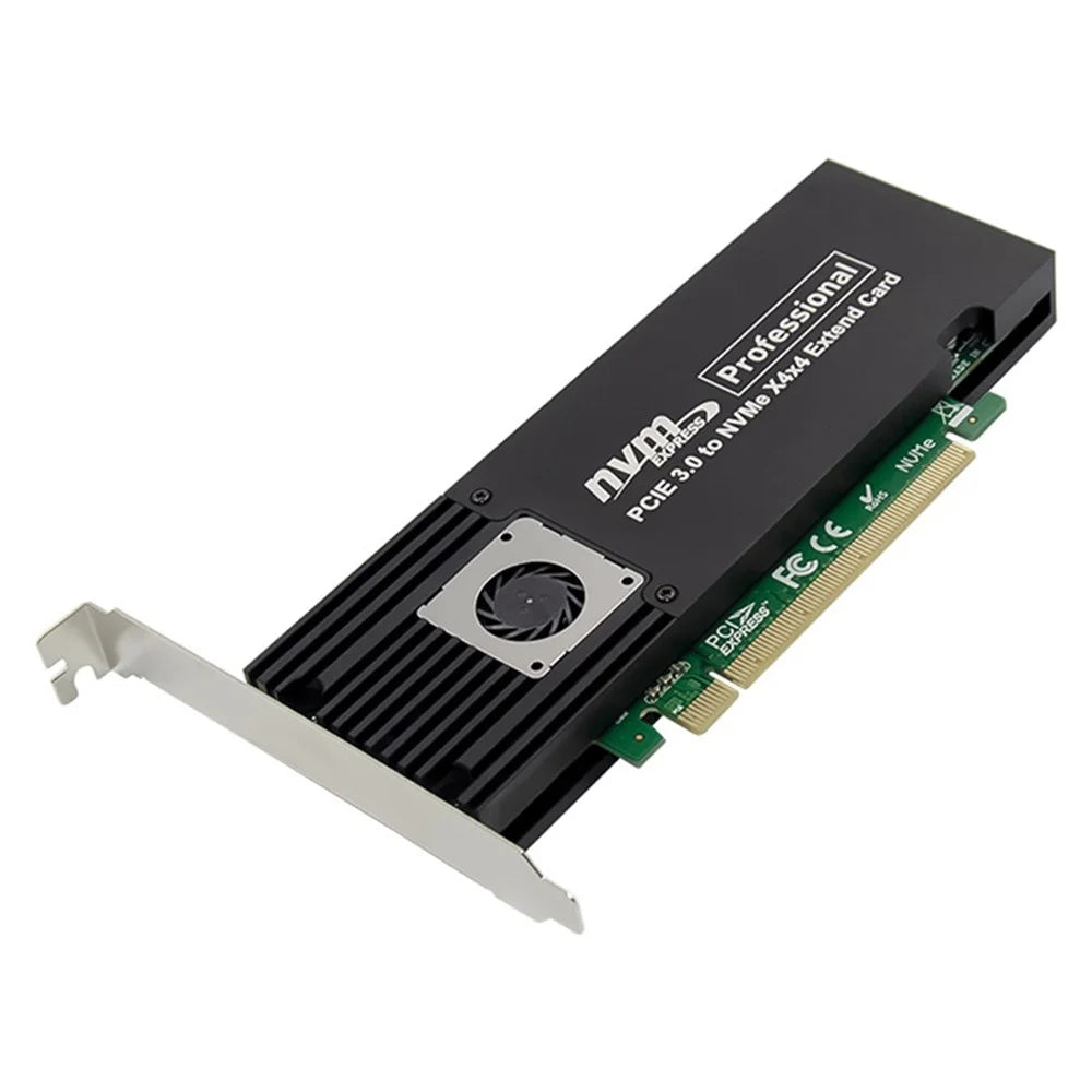SSD Solid State Drive Adapter Expansion Card to ASM2824 PCI-E 3.0 X16 Four-channel NVMe - 1