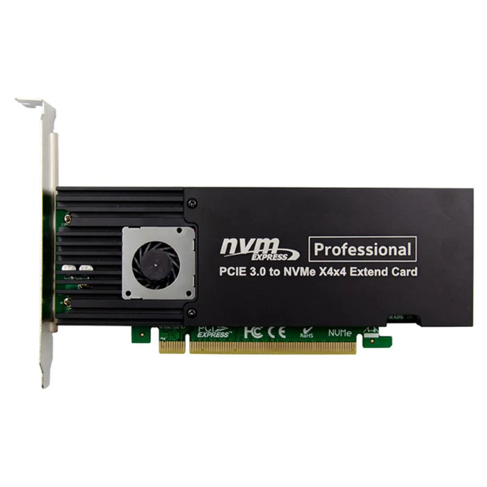 SSD Solid State Drive Adapter Expansion Card to ASM2824 PCI-E 3.0 X16 Four-channel NVMe - 2