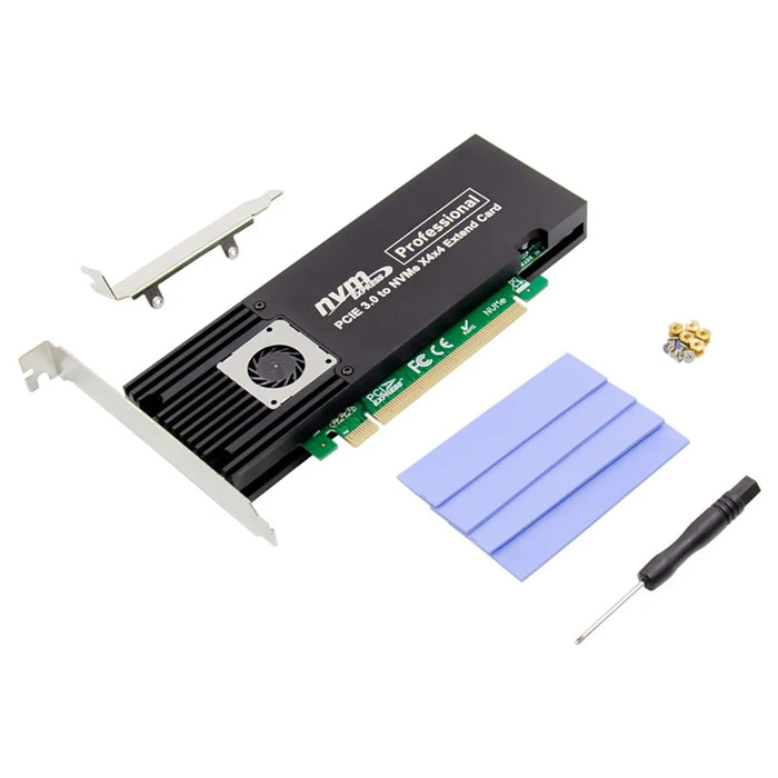 SSD Solid State Drive Adapter Expansion Card to ASM2824 PCI-E 3.0 X16 Four-channel NVMe - 6