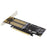 2280 PCI-E 3.0 X16 to NGFF M.2 NVMe AHCI SSD Adapter Card for M Key B Key mSATA Solid State Drive - 1