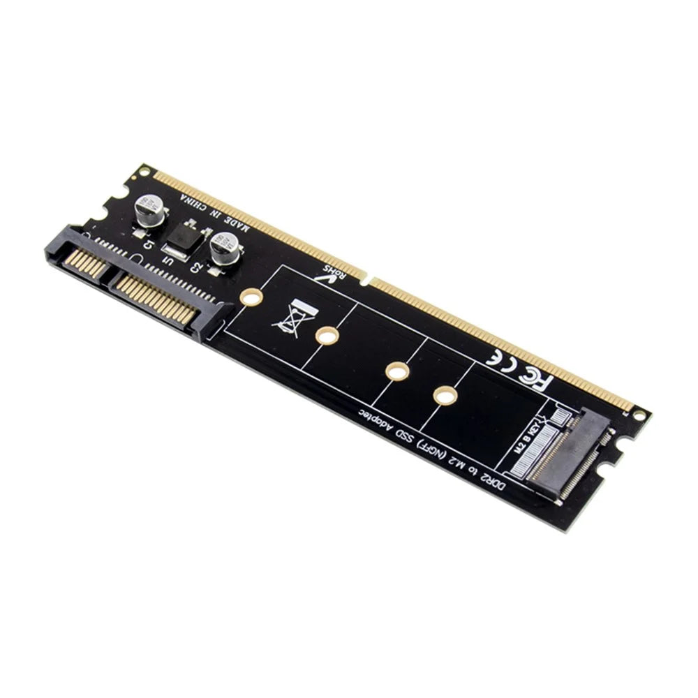 2280 DDR2 to M.2 Hard Drive NGFF Adapter HDD SSD Solid State Memory Expansion Card - 1