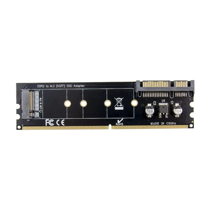 2280 DDR2 to M.2 Hard Drive NGFF Adapter HDD SSD Solid State Memory Expansion Card - 2