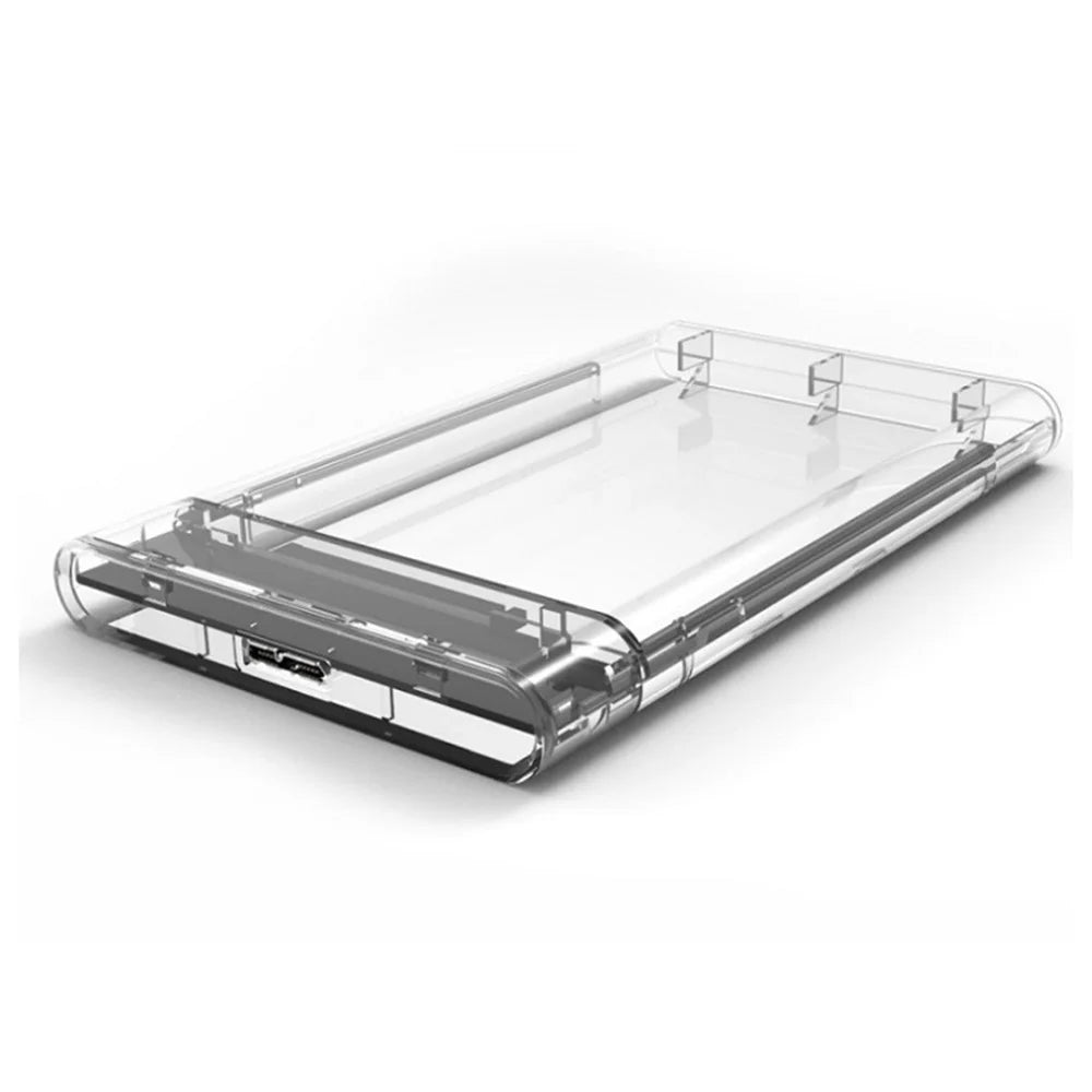 2.5'' External Hard Drive Enclosure USB 3.0 to SATA Clear Hard Disk Case for Mac OS and Windows, Supporting Max 6TB - 2