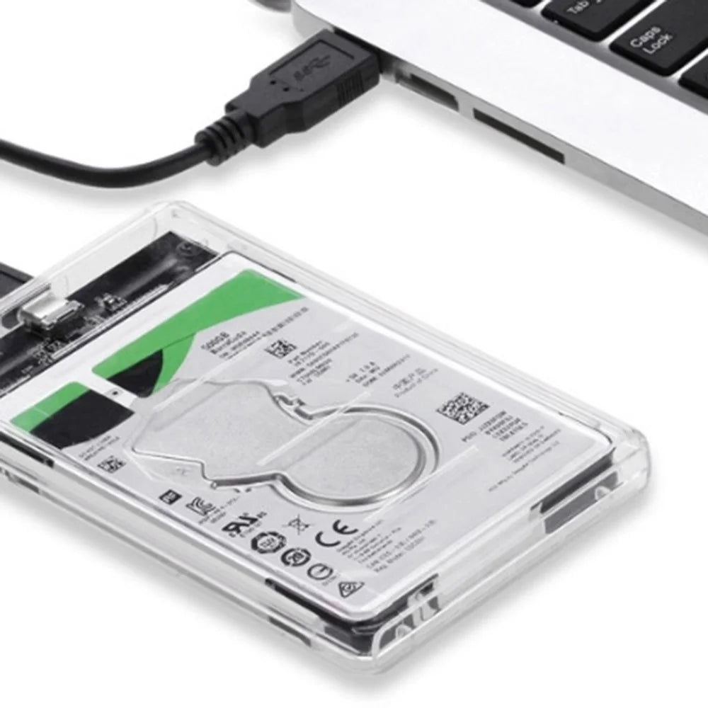 2.5'' External Hard Drive Enclosure USB 3.0 to SATA Clear Hard Disk Case for Mac OS and Windows, Supporting Max 6TB - 5