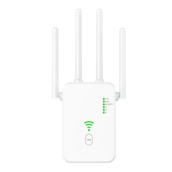 UNT-10 WiFi Repeater Router Wireless Signal Booster Dual-Band 1200Mbps WiFi Extender - White / US Plug - 2