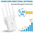 UNT-10 WiFi Repeater Router Wireless Signal Booster Dual-Band 1200Mbps WiFi Extender - White / US Plug - 5