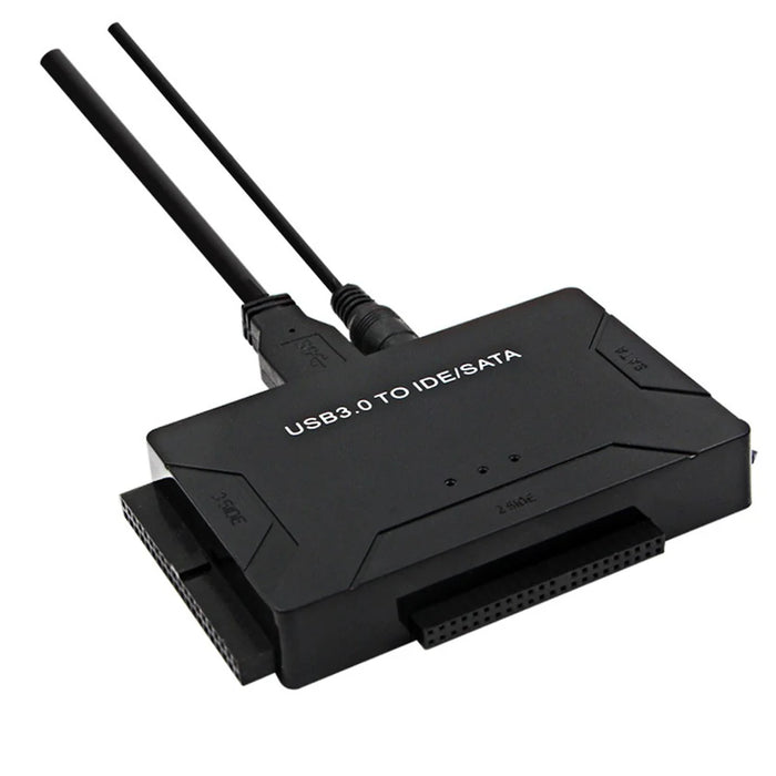USB3.0 Hard Drive Adapter USB3.0 to SATA / IDE Converter with Power Switch Multifunctional Easy Drive Cable - UK Plug - 7