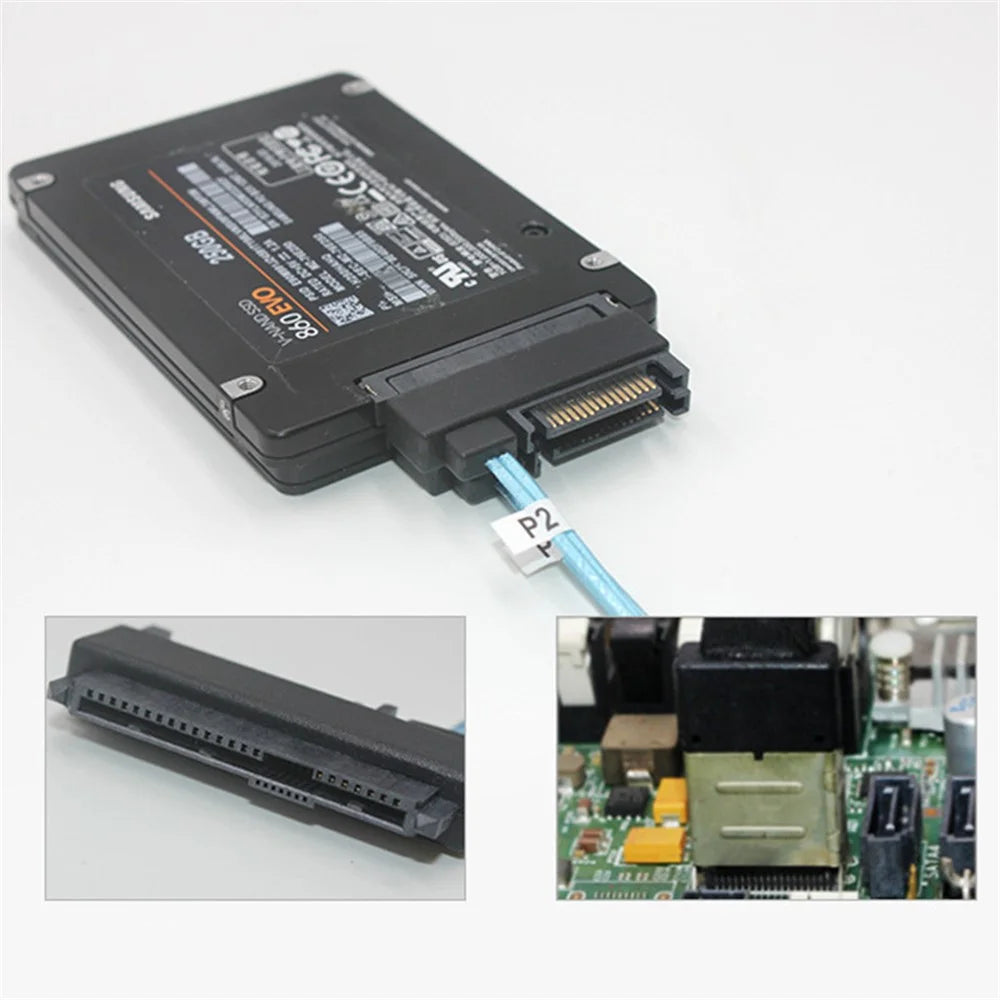 0.5m Mini SAS 36-Pin SFF-8087 to 4 SFF-8482 29-Pin+15-Pin Cable SATA Power Connector - 5