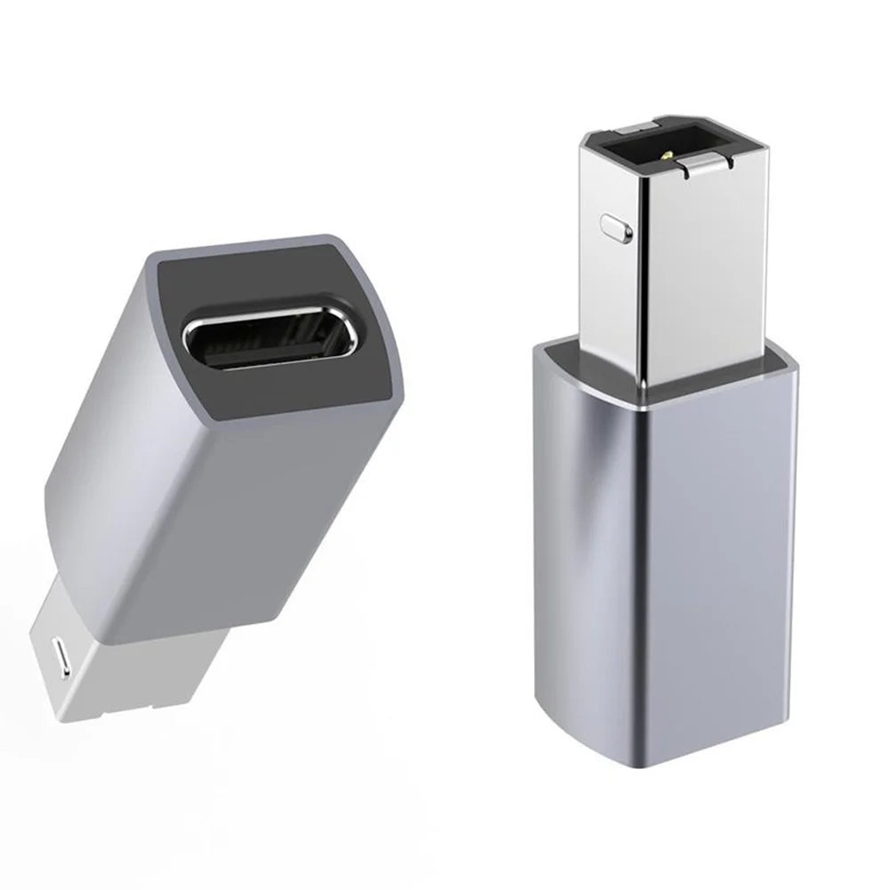 JUNSUNMAY 1Pc Type-C Female to USB 2.0 B Aluminum Alloy Converter for Electric Piano / Printer / Camera - 6