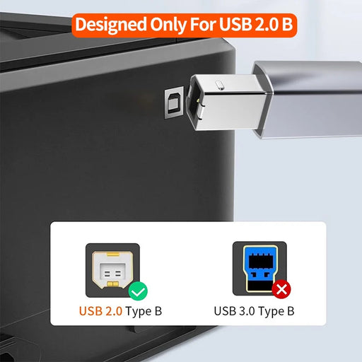 JUNSUNMAY 2Pcs Mini Adapter Type-C Female to USB 2.0 B Aluminum Alloy Converter for Electric Piano / Printer - 2