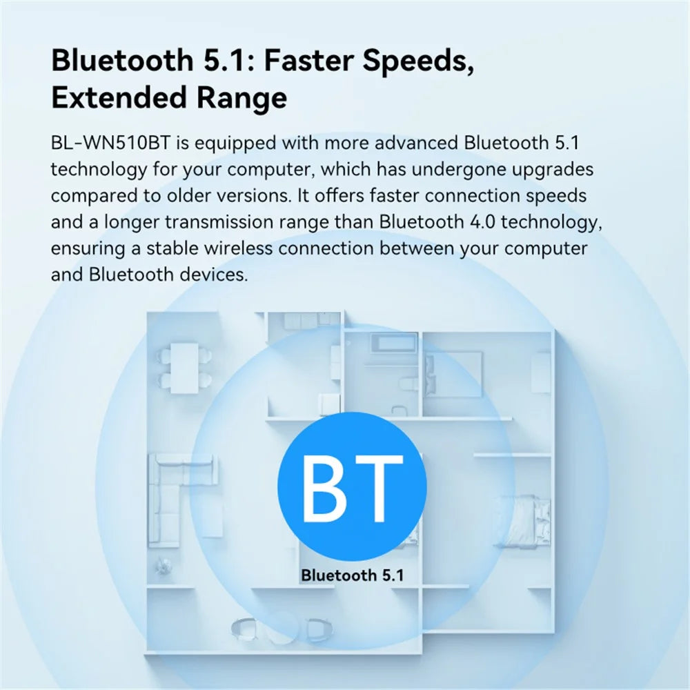 LB-LINK WN510BT Bluetooth-compatible 5.1 Transmitter Receiver Driver Free USB Adapter - 3