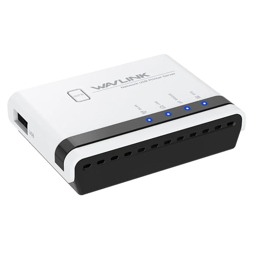 WAVLINK NU516U1 Wireless USB Print Server with 10 / 100Mbps LAN / Bridge WiFi USB2.0 Wireless Printer Server - US Plug - 1