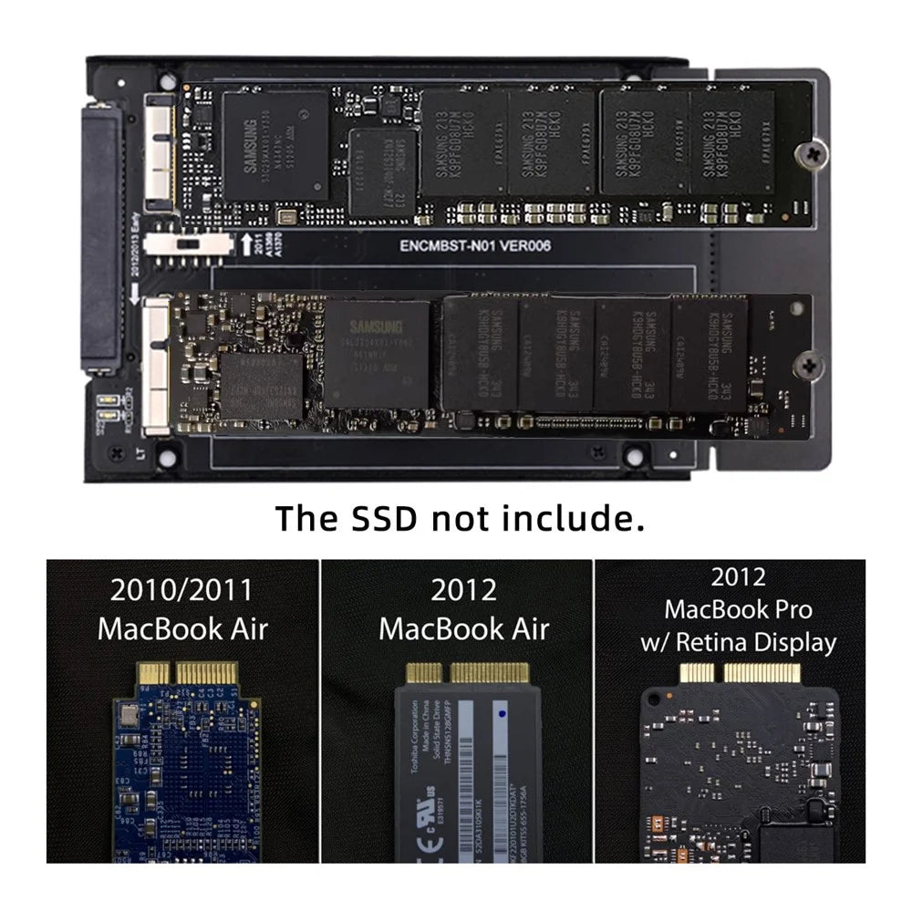 SA-072 2.5inch SATA 22Pin for Mac Air Pro Retina 2010 2011 2012 SSD 12+6Pin 17+7Pin A1425 A1398 MC975 MC976 Case Enclosure - 7
