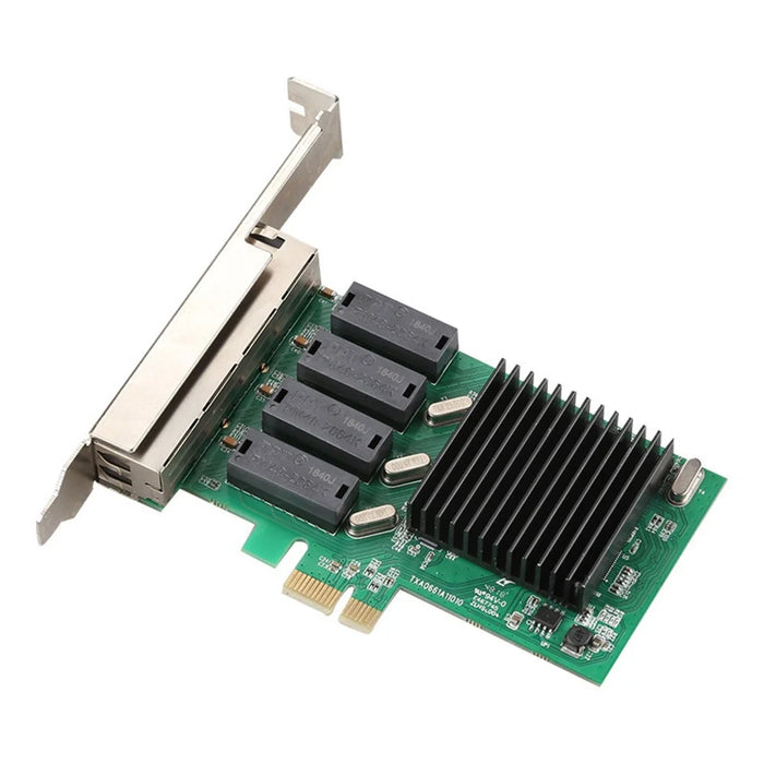 RTL8111H High Speed PCIE X1 to 4-port RJ45 Gigabit Network Card for Desktop PC - 2