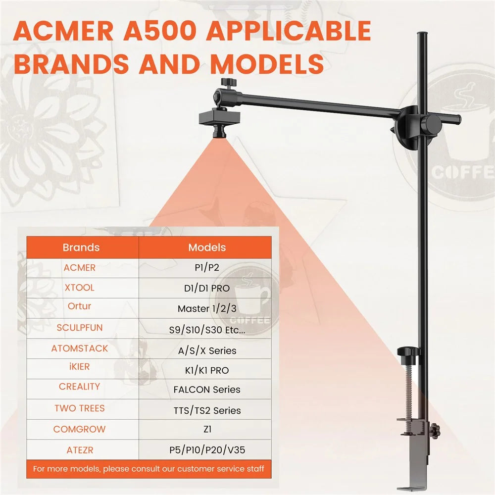 ACMER A500 Laser Engraver Camera Lightburn Camera Lasercam for Engraving Cutting - 3