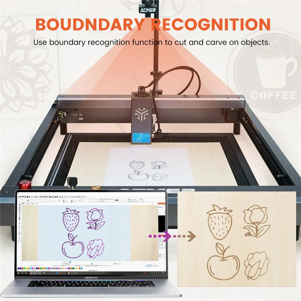 ACMER A500 Laser Engraver Camera Lightburn Camera Lasercam for Engraving Cutting - 7
