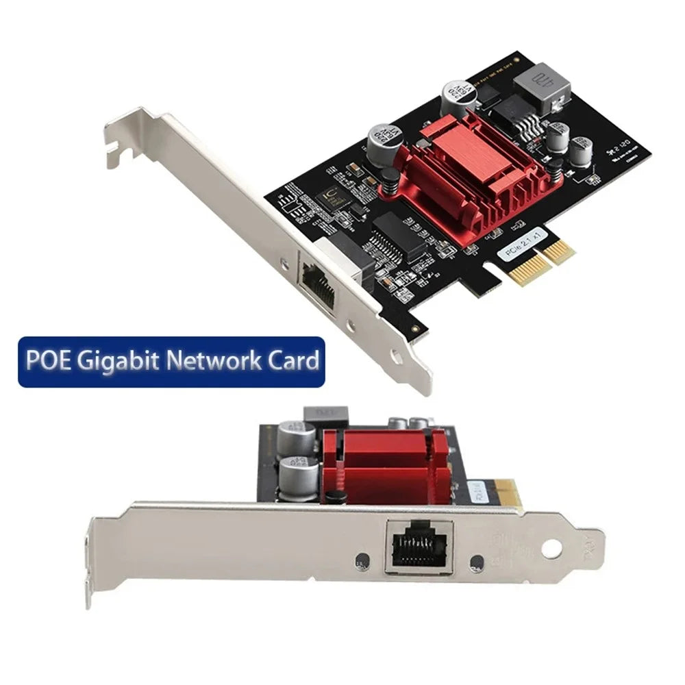 TXI053 I210 Ethernet POE Gigabit Network Card PCIe1X Industrial Camera Image Capture Power Supply - 5