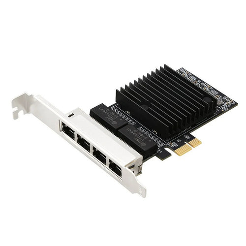 TXA198 LAN Card Intel 82571 Chip PCIe1X 1G Four Port RJ45 Gigabit Network Card - 1