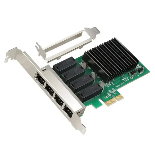 TXA066 RTL8111H 4 RJ45 Ports Gigabit Network Card 1000Mbps High Speed PCI-E 1X Network Card - 1
