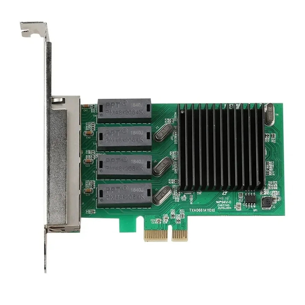 TXA066 RTL8111H 4 RJ45 Ports Gigabit Network Card 1000Mbps High Speed PCI-E 1X Network Card - 4