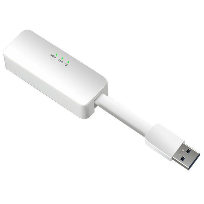 TXA086 2.5G Ethernet Adapter Plug and Play USB to Gigabit Hub Adapter for Notebook / Tablet / TV Box - White - 1