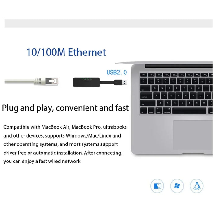 TXA045 Mini Gigabit Network Card USB 3.0 Wired Network Adapter Driver-Free Ethernet Connector - Black - 6