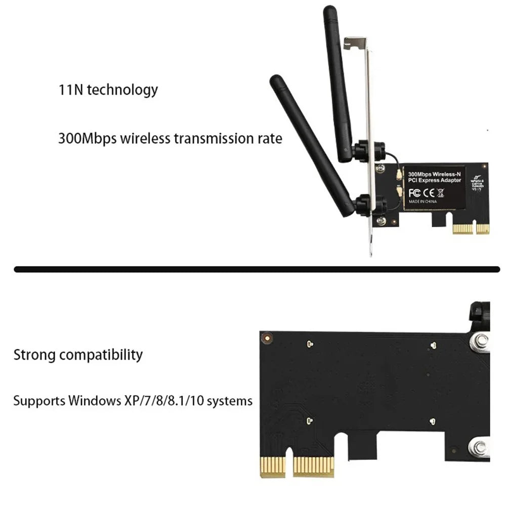 TXA081 Desktop Computer 300Mbps WiFi Card Internal Network Card WiFi Receiver - 5