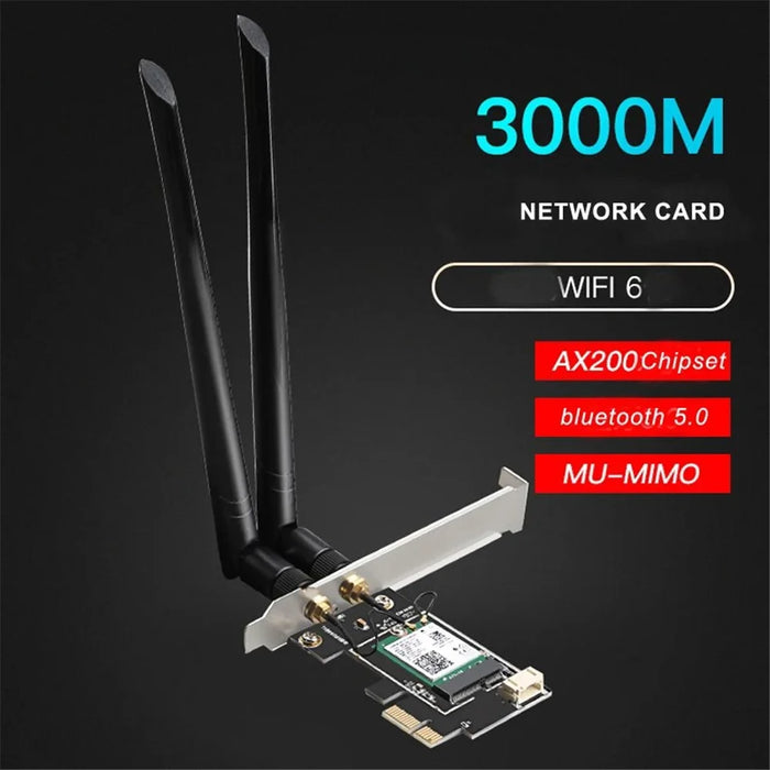 TXA076 WiFi6 Intel AX200 Chipset PCIE Adapter Bluetooth-compatible 5.0 Dual Band WiFi Network Card - 3