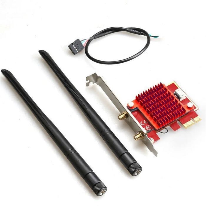 TXA083 AX200 2.4G / 5G Dual Band Gigabit Bluetooth-compatible WiFi6 PCIE Wireless Network Card - 7