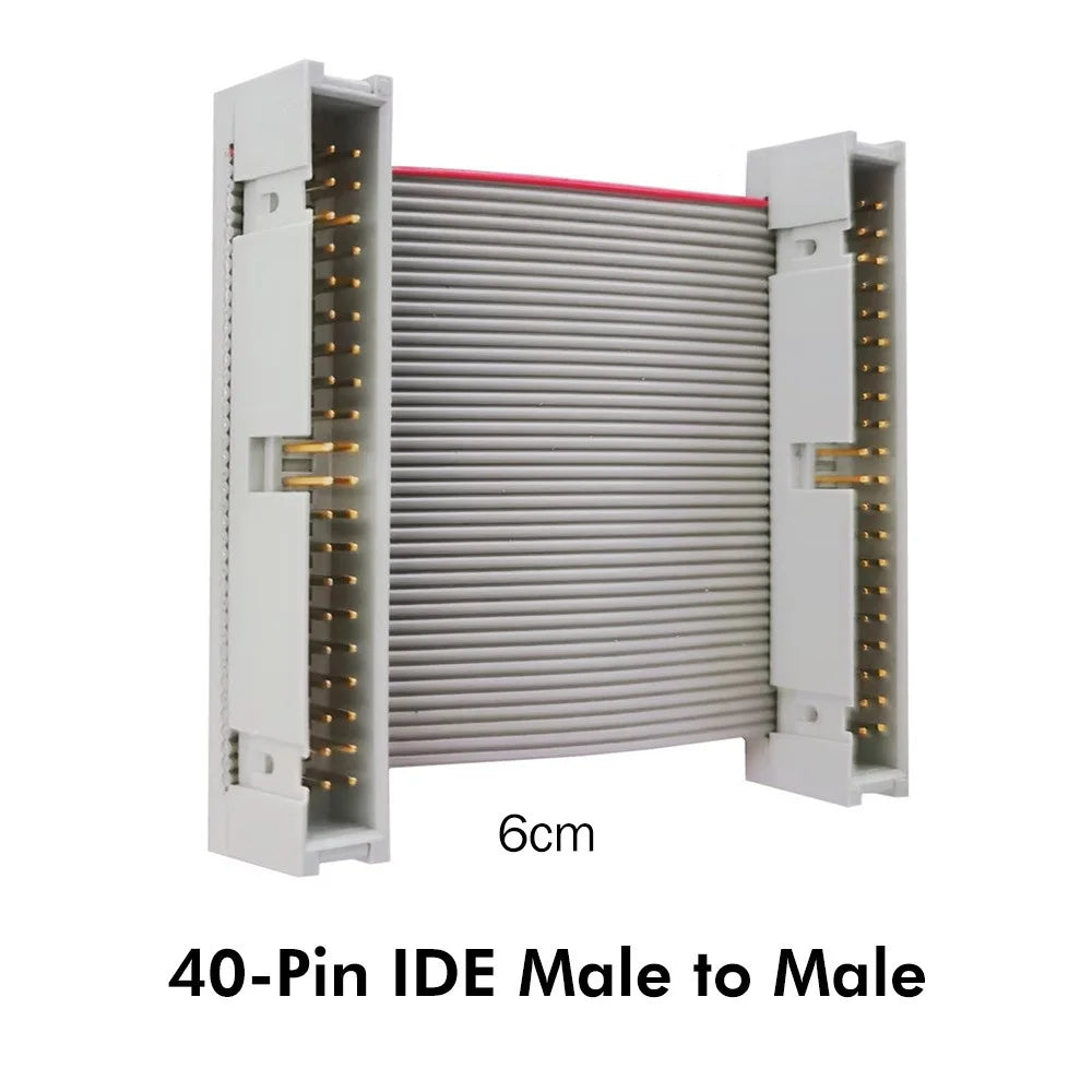 JUNSUNMAY 6cm 40-Pin IDE Cable Extension Male to Male Hard Drive Connector for Computer Systems - 5