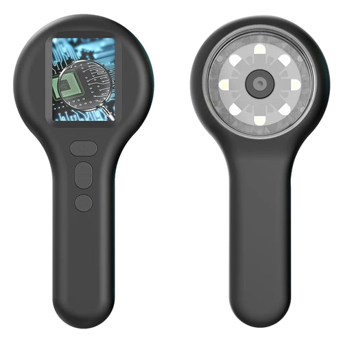 KM100 2 Inch IPS Screen Digital Microscope 500X Magnification Jewelry Inspection Tool with LED Light - Black - 1