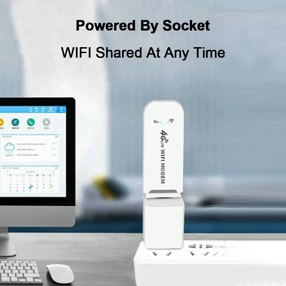 4G LTE B1 / B3 / B5 USB Modem WiFi Dongle 150Mbps Mini Mobile WiFi Hotspot Router - White - 4