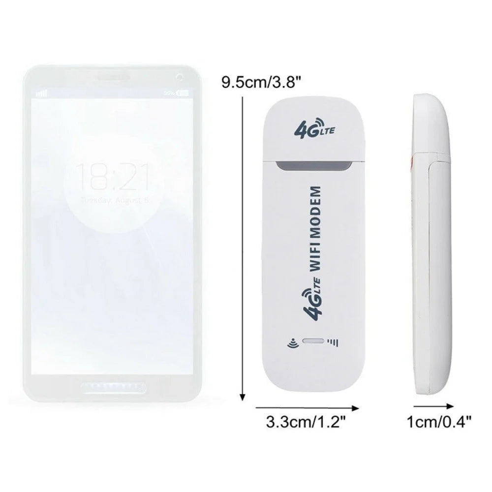 4G LTE B1 / B3 / B5 USB Modem WiFi Dongle 150Mbps Mini Mobile WiFi Hotspot Router - White - 5