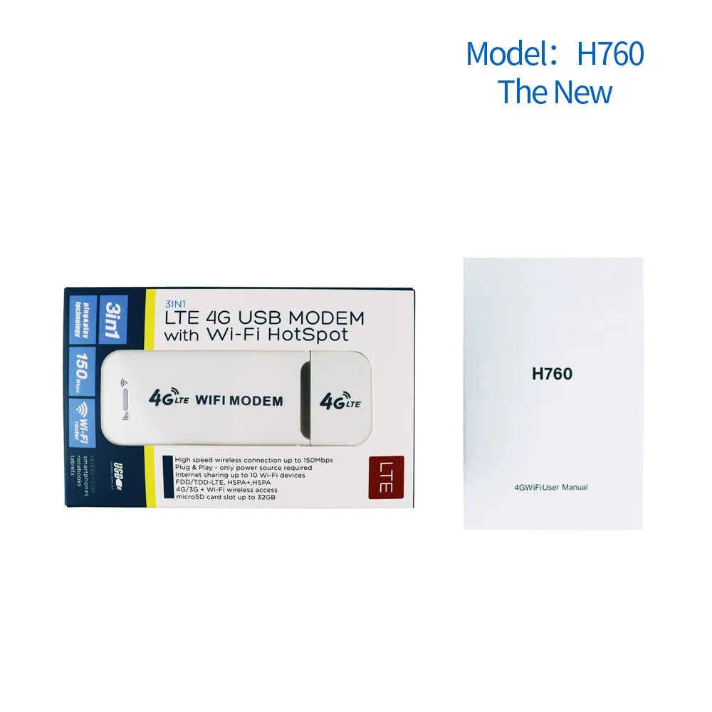 4G LTE B1 / B3 / B5 USB Modem WiFi Dongle 150Mbps Mini Mobile WiFi Hotspot Router - White - 6