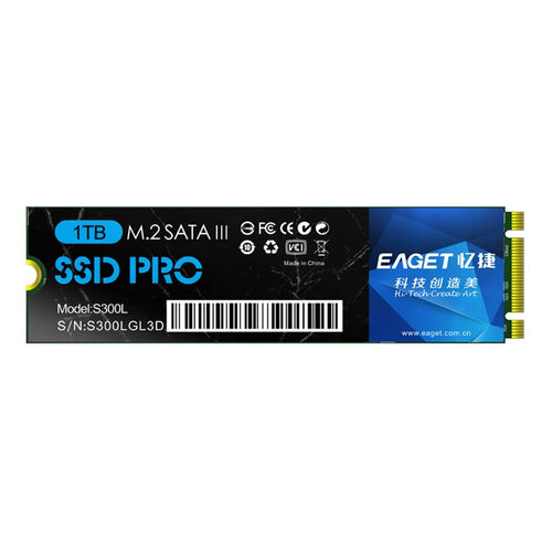 EAGET S300L Shockproof SSD M.2(NGFF) Solid State Drive High Speed Compact SSD for PC Laptop - 1TB - 1