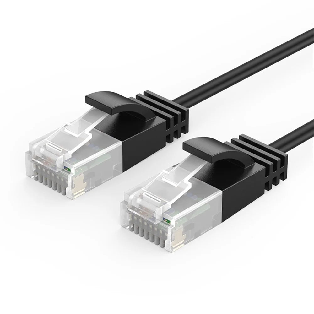 CABLECREATION CL0045 1m Pure Copper Cat6a Network Cable 10Gbps Thin Cord Computer Router RJ45 Ethernet Cable - Straight - 1