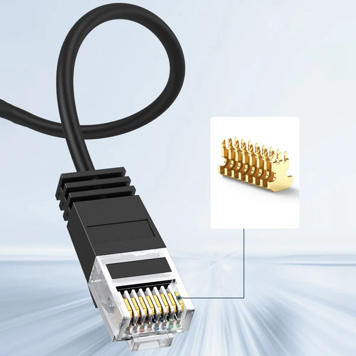 CABLECREATION CL0045 1m Pure Copper Cat6a Network Cable 10Gbps Thin Cord Computer Router RJ45 Ethernet Cable - Straight - 7