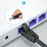 CABLECREATION 3m Cat6 Ethernet Cable 90 Degree Gigabit LAN Cable 10Gbps RJ45 Connector Internet Network Patch Cord - Down Angle - 6