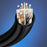 CABLECREATION 1m Elbow Design Network Wire, Cat6 Ethernet Cable Gigabit LAN Cable 10Gbps RJ45 Connector Internet Patch Cord - Down Angle - 7