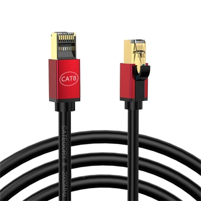 20m CAT8 Ethernet Cable Home Office 40Gbps 2000MHz High Speed Network Cable - Red - 1