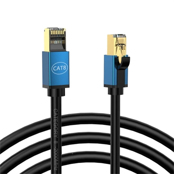10m CAT8 Ethernet Cable Home Office 40Gbps 2000MHz High Speed Network Cable - Blue - 1