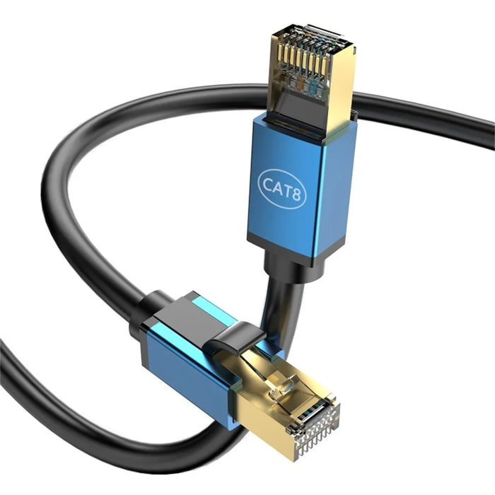 10m CAT8 Ethernet Cable Home Office 40Gbps 2000MHz High Speed Network Cable - Blue - 5